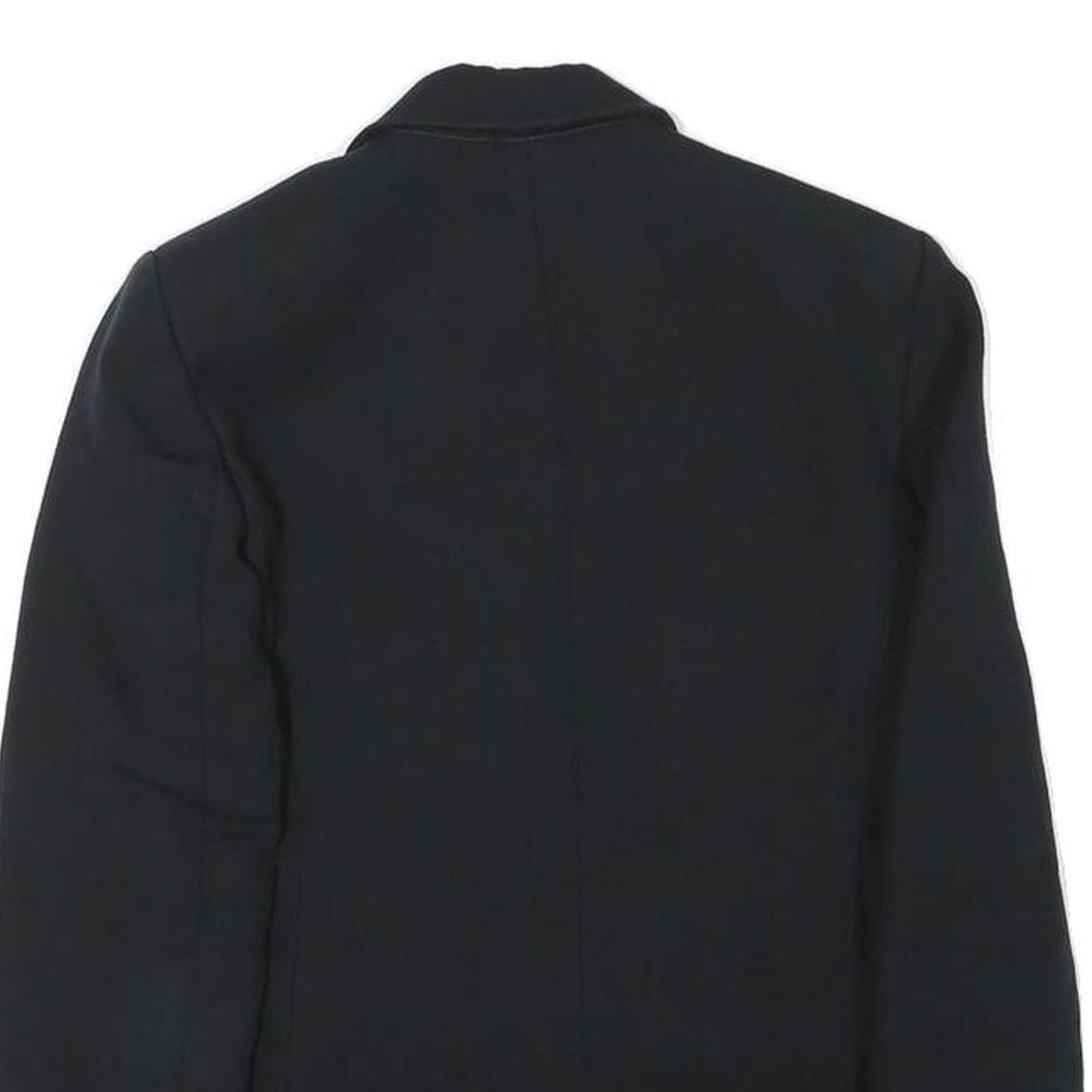 SANDRO Womens Black Wool Blend Double Breasted Jacket XS Button Closure Plain