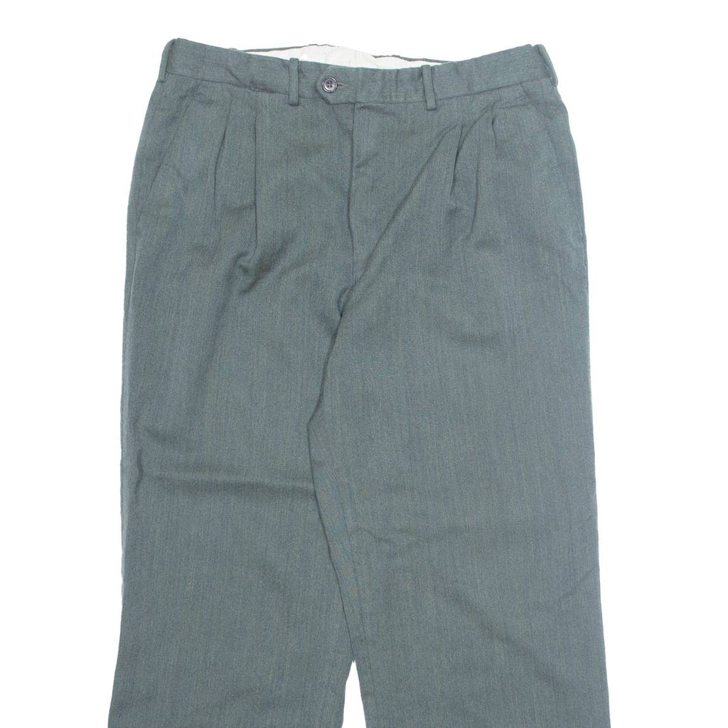 ANGELO SANTAGOSTINO Chino Mens Trousers Green Regular Straight W30 L25