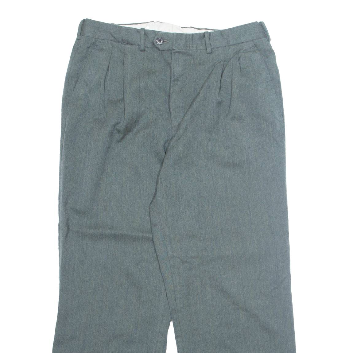 ANGELO SANTAGOSTINO Chino Mens Trousers Green Regular Straight W30 L25