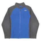 THE NORTH FACE Boys Blue & Grey Zip Fleece Jacket XL Polyester Outdoor Warm