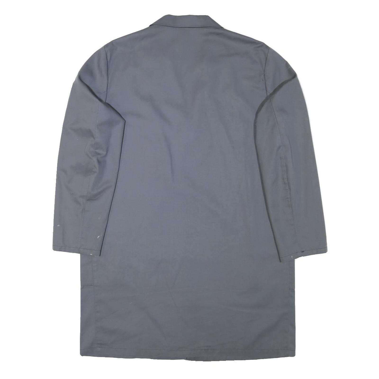 SPILAG Mens Grey Workwear Button Jacket L Cotton Blend Plain Casual