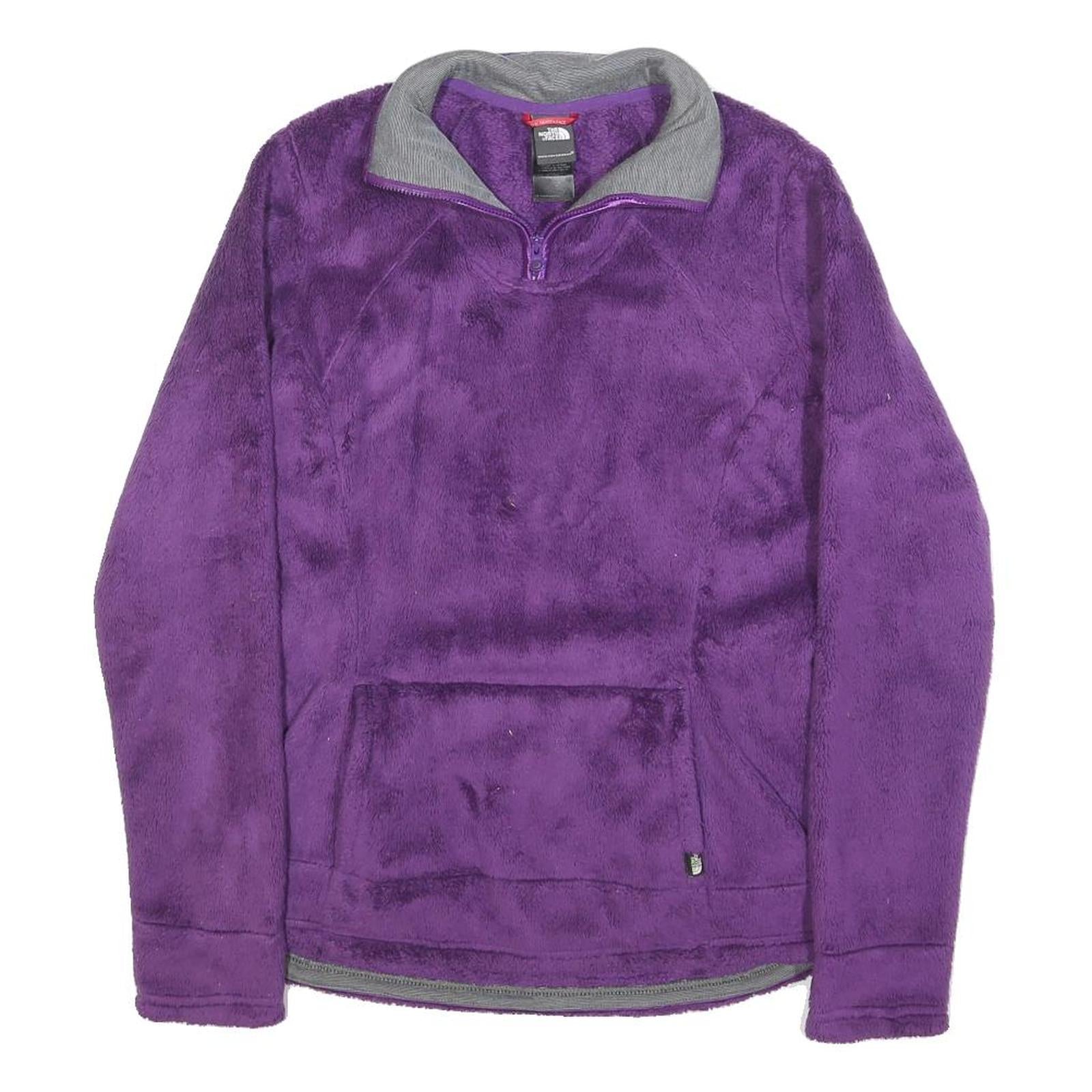 THE NORTH FACE Womens Purple Fleece Jacket XS Polyester Zip Outdoor Layering