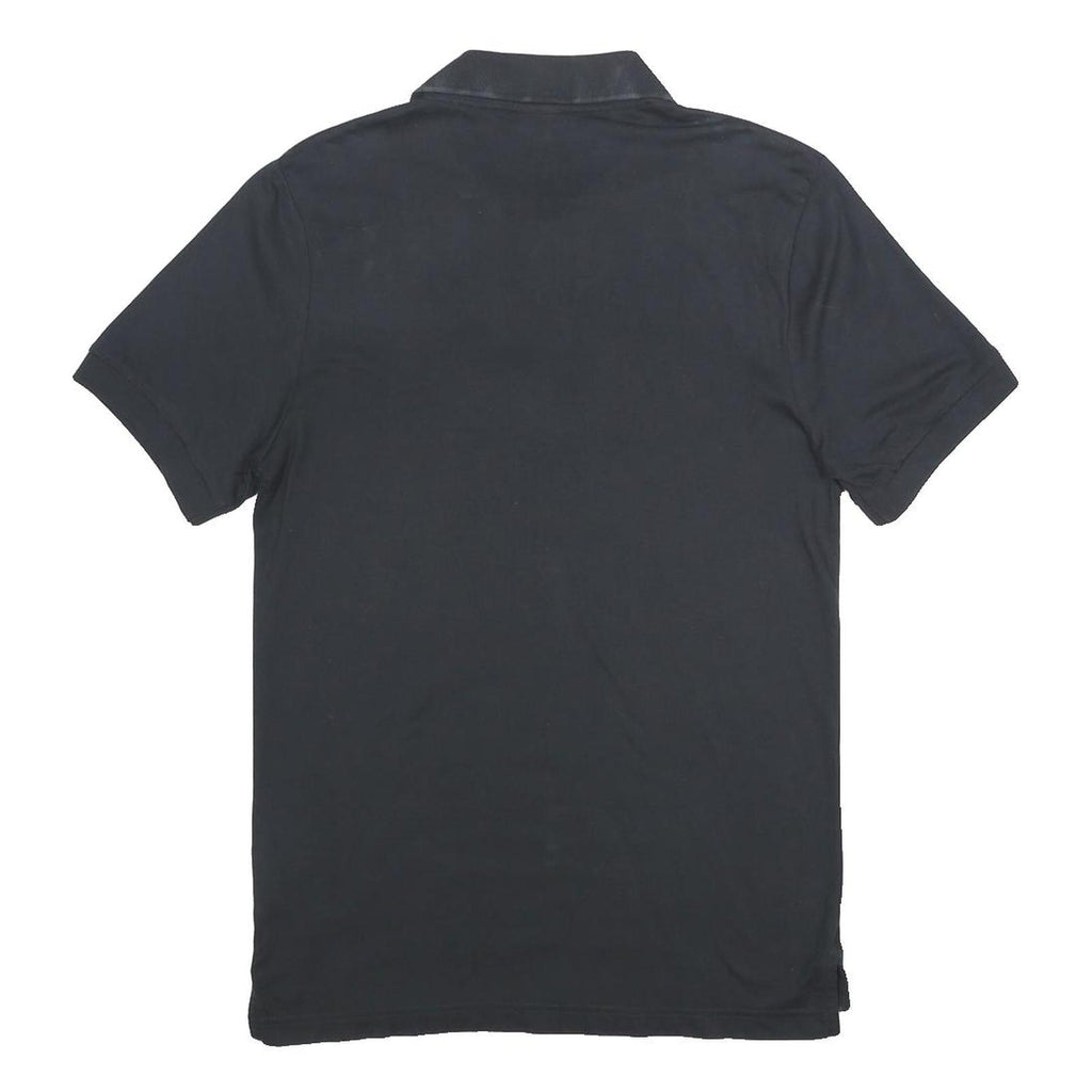 NIKE Mens Black Short Sleeve Plain S Polo Shirt Cotton Casual Classic