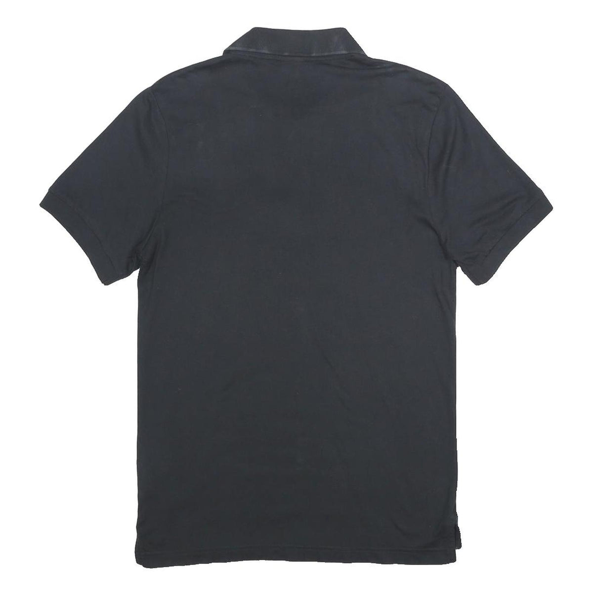 NIKE Mens Black Short Sleeve Plain S Polo Shirt Cotton Casual Classic
