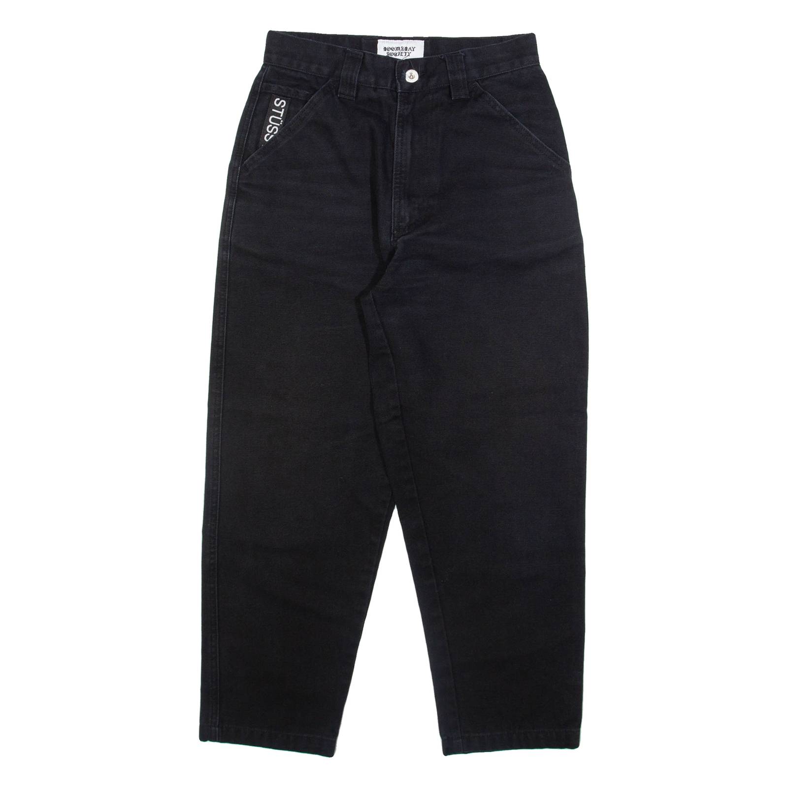 DOOMSDAY SOCIETY Womens Jeans Black Relaxed Tapered W28 L25