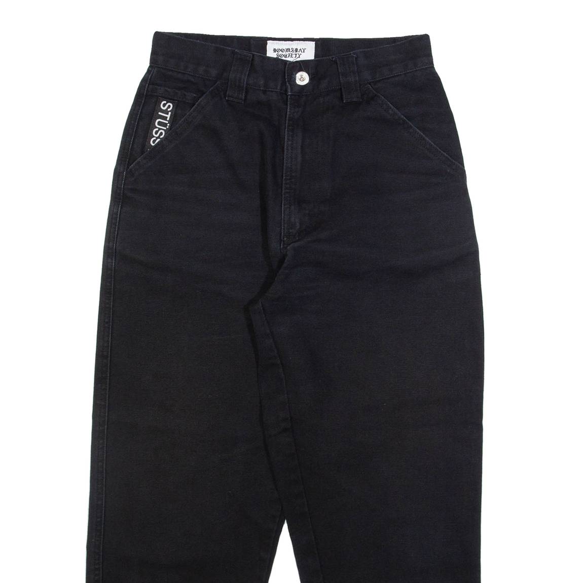 DOOMSDAY SOCIETY Womens Jeans Black Relaxed Tapered W28 L25