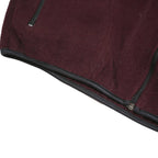 CHAMPION Mens Maroon & Black Fleece Sleeveless Zip Jacket L Cotton Blend Casual