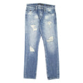 GUESS Distressed Mens Jeans Blue Slim Tapered Stone Wash W30 L32