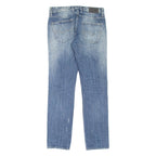 GUESS Distressed Mens Jeans Blue Slim Tapered Stone Wash W30 L32