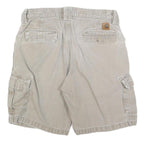 CARHARTT Mens Beige Cargo Cotton Blend Shorts M W32 Durable Workwear