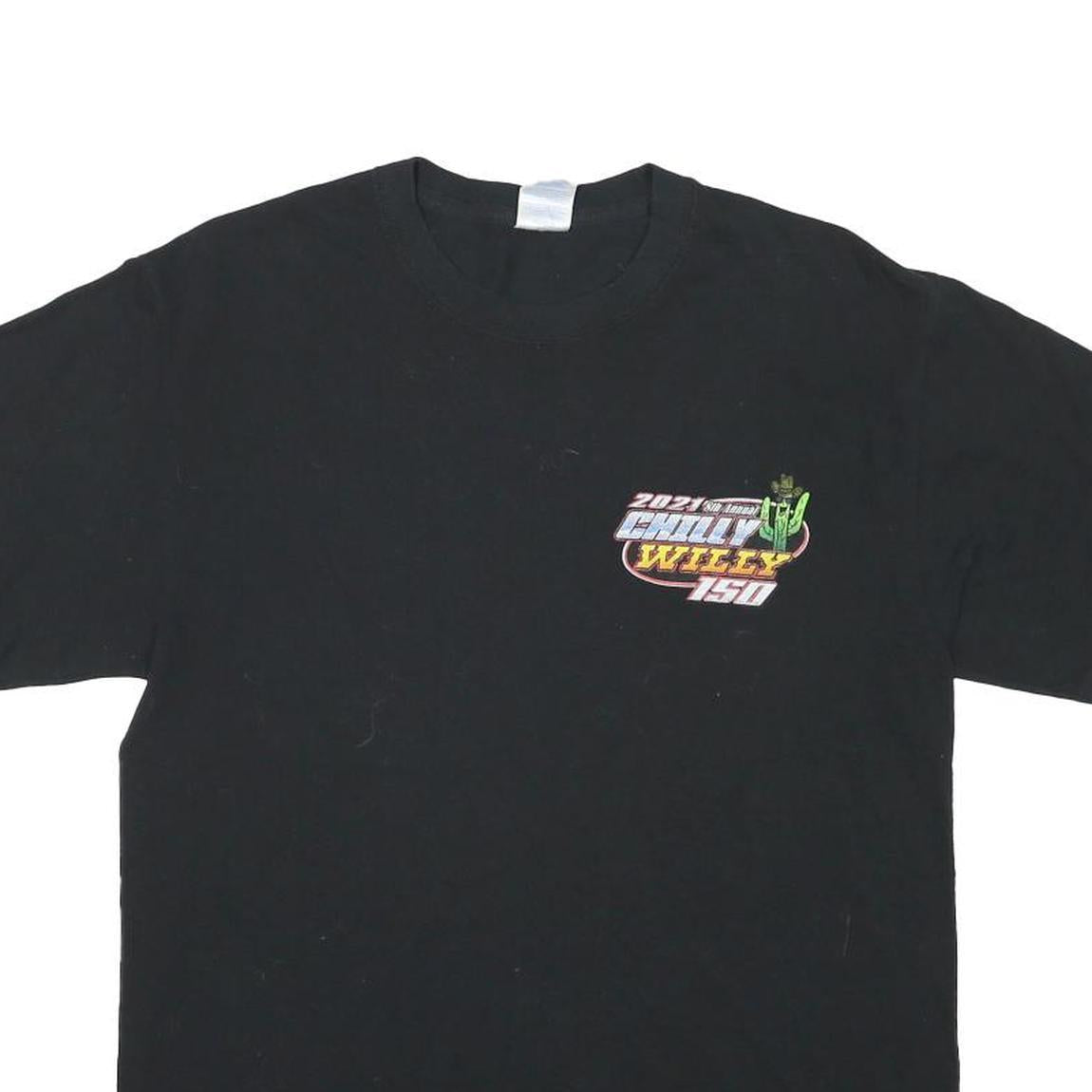 PORT & COMPANY Mens Black Chilly Willy 150 Graphic T-Shirt M Short Sleeve Crew