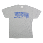 RUSSELL ATHLETIC Mens Grey Vincennes Trailblazers Graphic T-Shirt M Short Sleeve