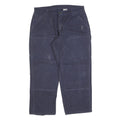 Mens Relaxed Navy Blue Jeans Cotton Blend Zip W36 L30 Workwear Pockets