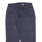 Mens Relaxed Navy Blue Jeans Cotton Blend Zip W36 L30 Workwear Pockets