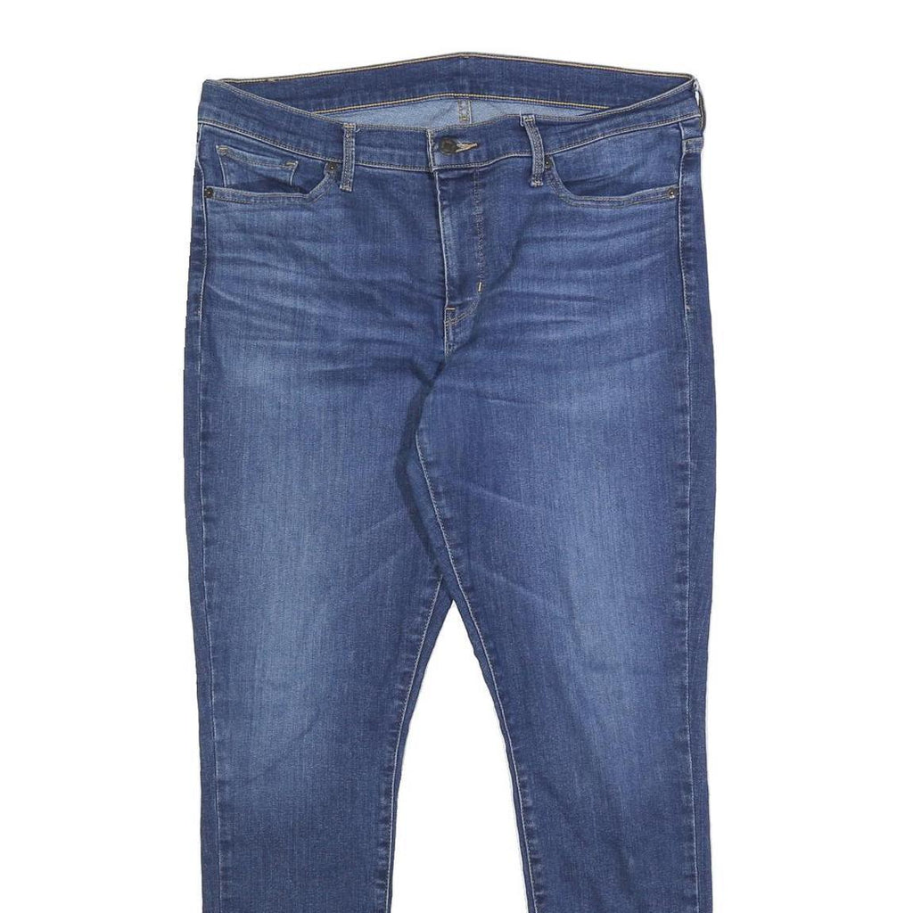 LEVI'S Womens Slim Blue Denim Jeans W32 L30 Zip Closure Classic Fit Casual