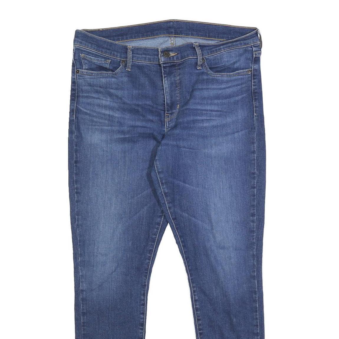 LEVI'S Womens Slim Blue Denim Jeans W32 L30 Zip Closure Classic Fit Casual