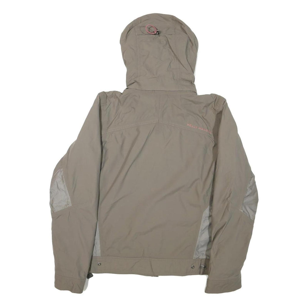 HELLY HANSEN Womens Beige Jacket M Polyester Blend Plain Zip Hooded Outdoor