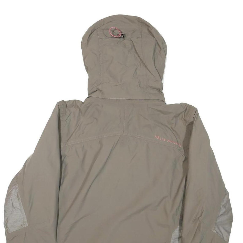 HELLY HANSEN Womens Beige Jacket M Polyester Blend Plain Zip Hooded Outdoor