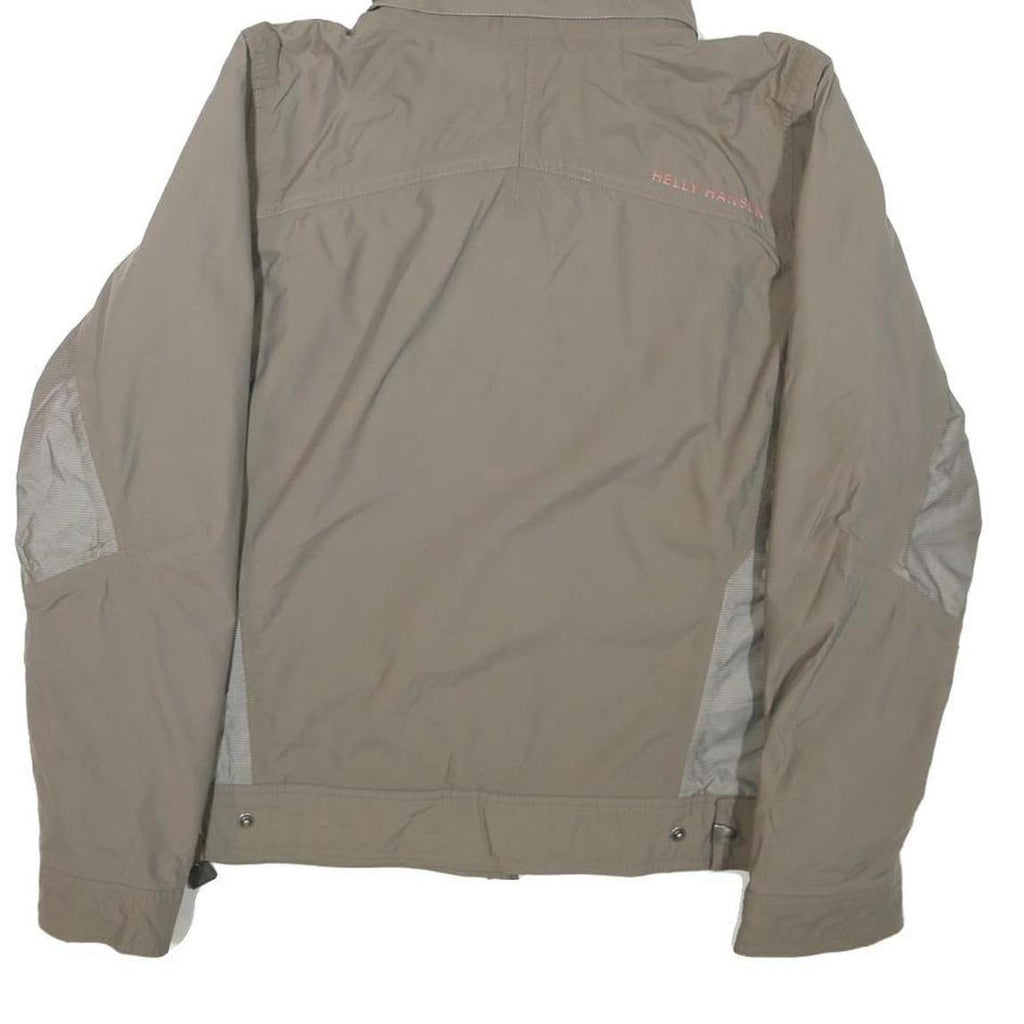 HELLY HANSEN Womens Beige Jacket M Polyester Blend Plain Zip Hooded Outdoor