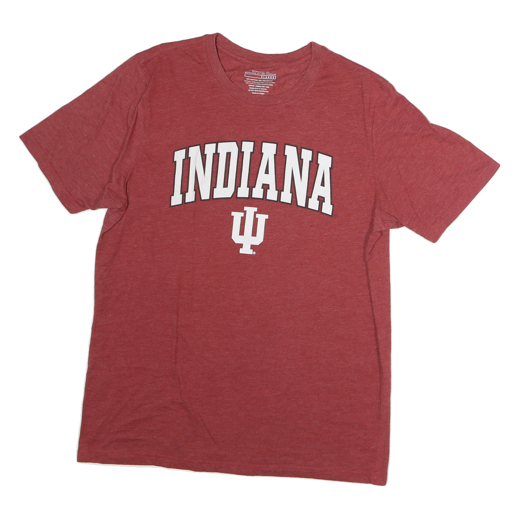 Mens Red Indiana Graphic T-Shirt XL Short Sleeve Crew Neck Cotton Casual