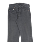 LEVI'S 501 Mens Jeans Black Regular Straight Denim Medium W31 L27 Classic Button