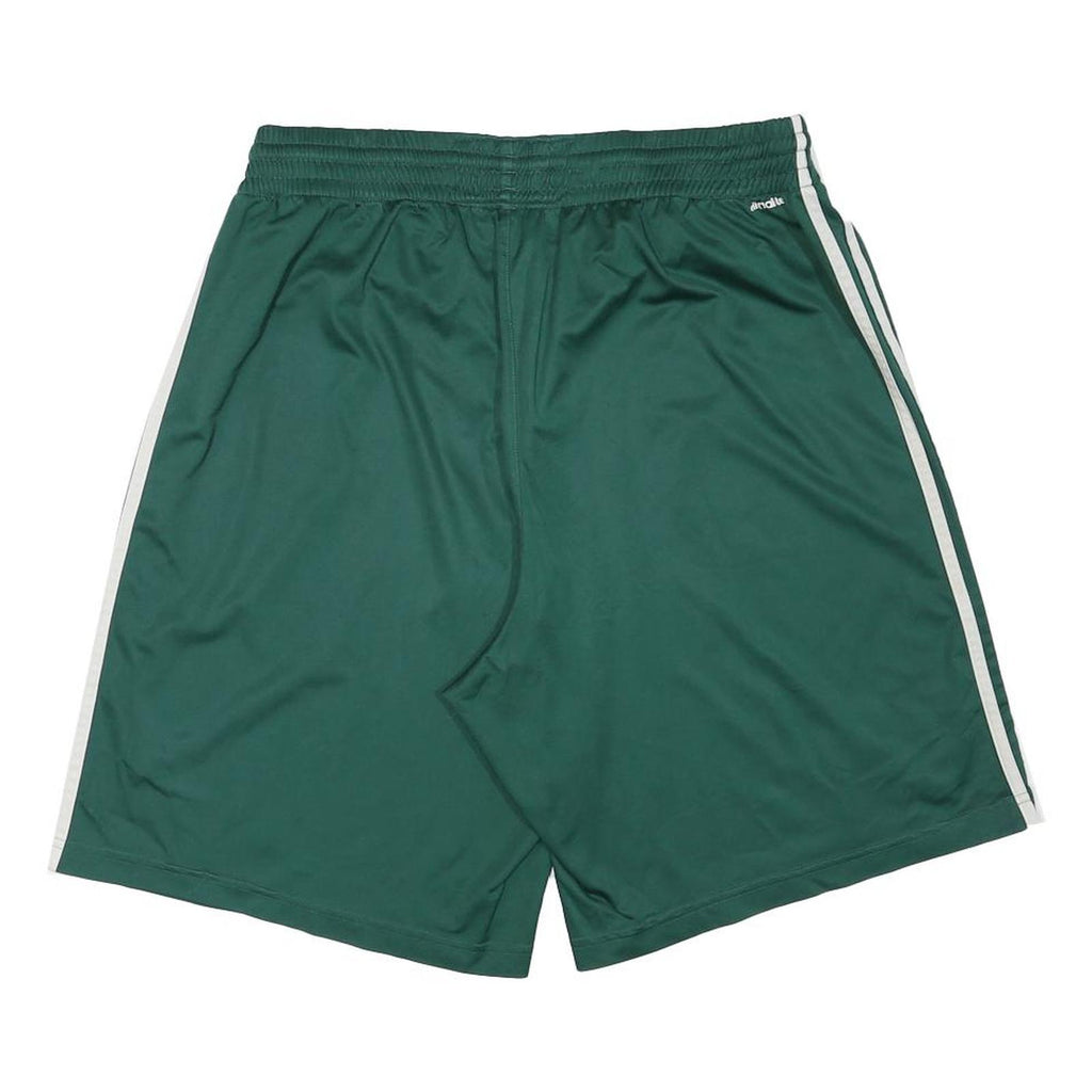ADIDAS Mens Shorts Green & White Casual L W32 Edison Football Polyester