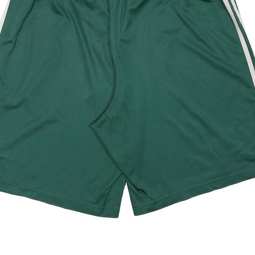ADIDAS Mens Shorts Green & White Casual L W32 Edison Football Polyester