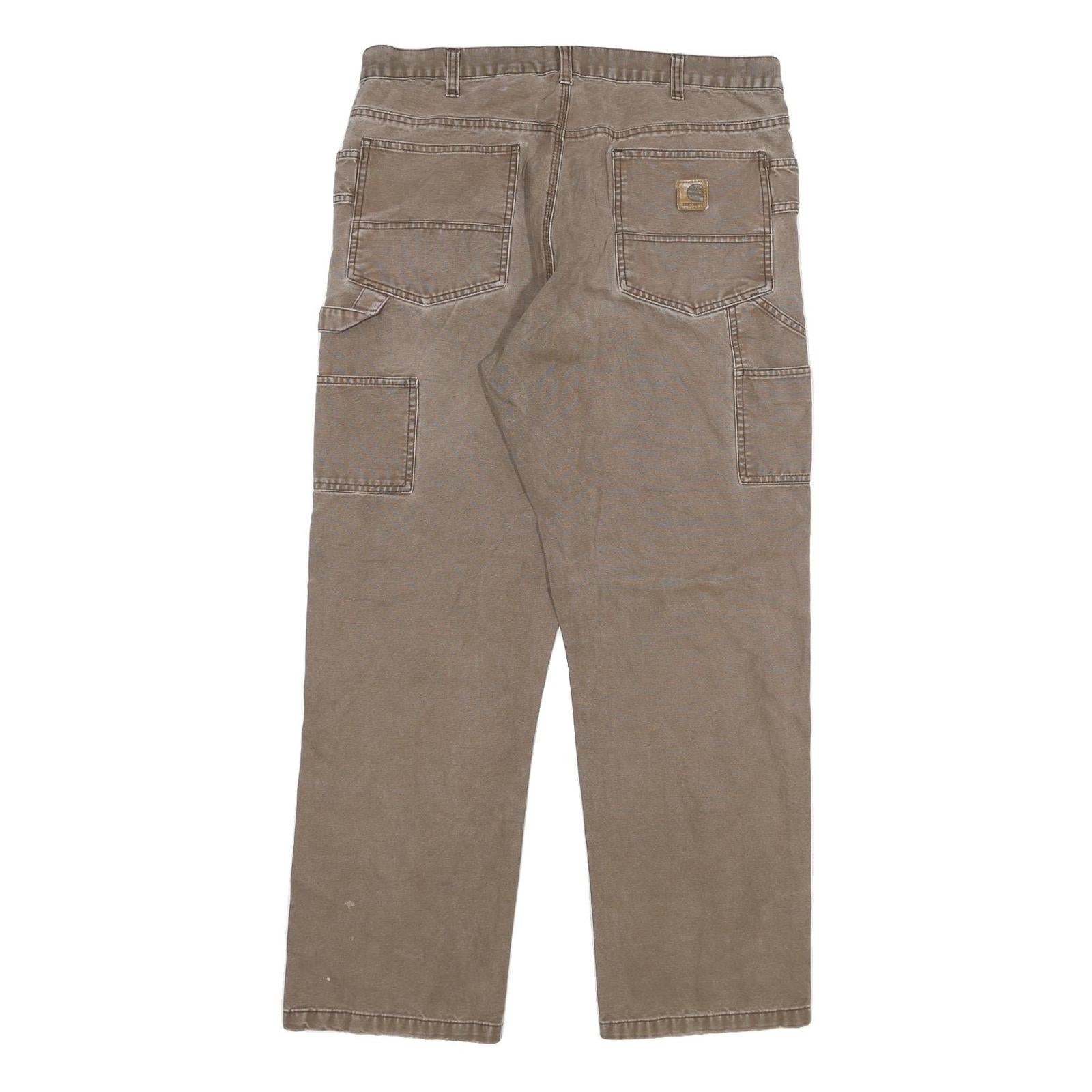 CARHARTT Mens Jeans Regular Straight Denim Rinse W34 L29 Workwear Utility