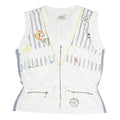 SUN SET Womens White & Grey Striped Printed Zip Jacket XL Polyester Blend Casual
