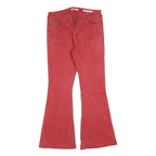 LOIS Womens Jeans Coral Red Regular Flared Denim Rinse W33 L32 Stylish