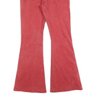 LOIS Womens Jeans Coral Red Regular Flared Denim Rinse W33 L32 Stylish