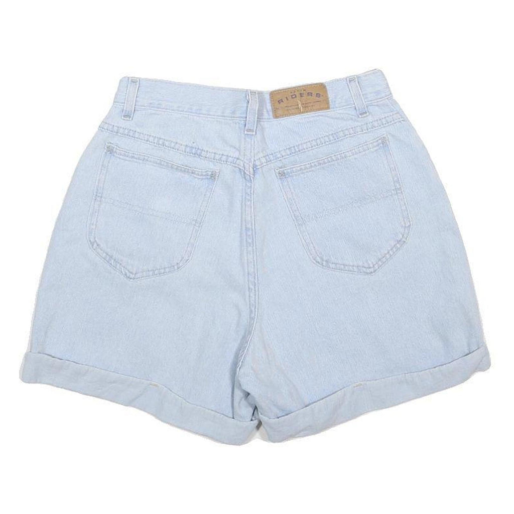 RIDERS Womens Shorts Blue Denim Casual M W27 Light Wash Summer Style