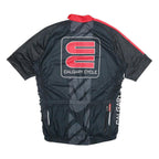 JAKROO Mens Black Red & White Calgary Cycle Cycling Jersey L Short Sleeve Zip