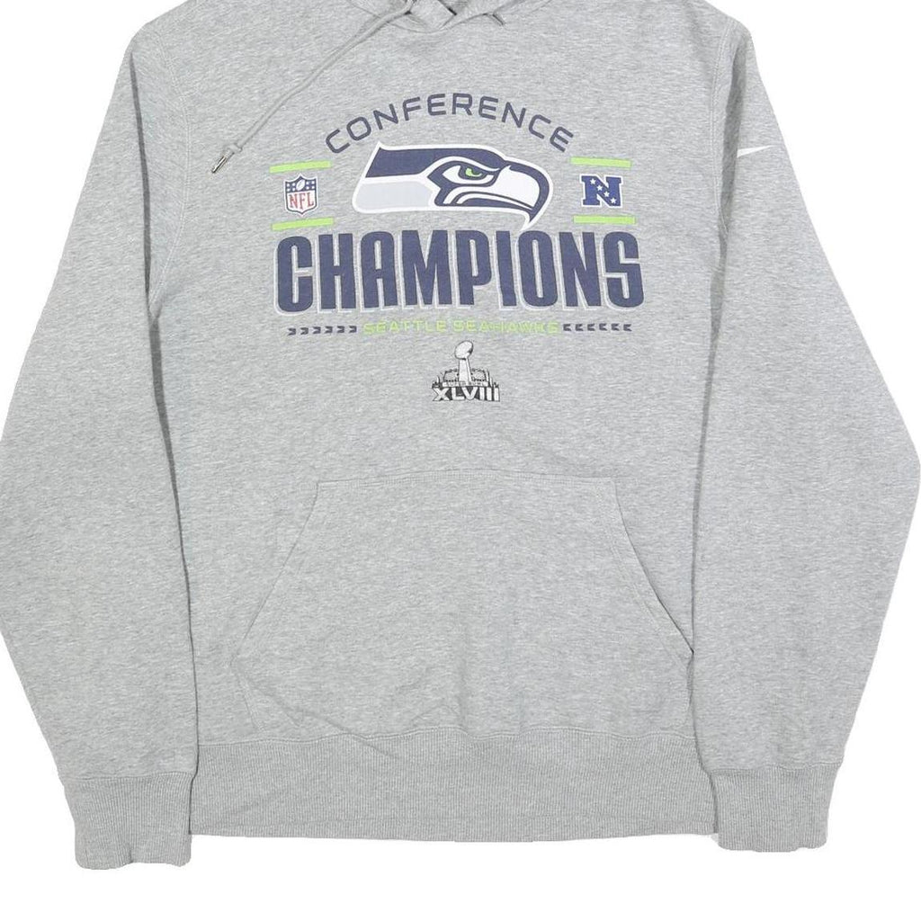 NIKE Mens Grey Conference Champions Hoodie XL NFL Football Sweatshirt