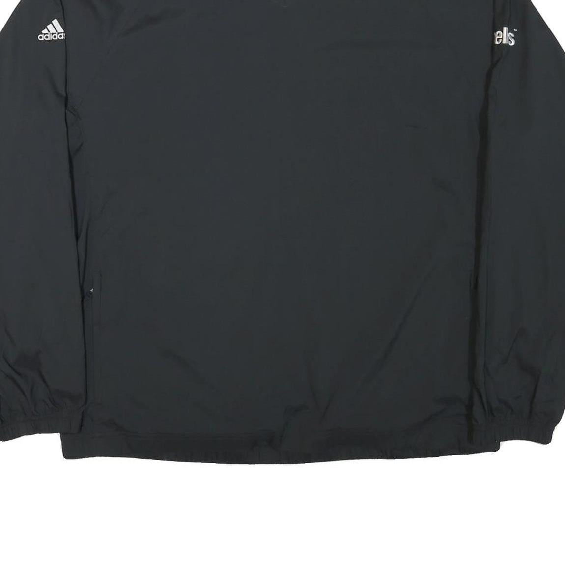 ADIDAS Mens Black Polyester Blend V-Neck XL Pullover Sweatshirt Sports