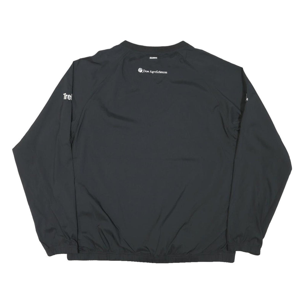 ADIDAS Mens Black Polyester Blend V-Neck XL Pullover Sweatshirt Sports