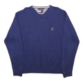 TOMMY HILFIGER Mens Blue Pullover Plain Crew Neck Basic Knit XL Cotton Sweater