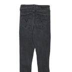 LEVI'S Womens Slim Black Denim Skinny Jeans W25 L28 Cotton Blend Zip