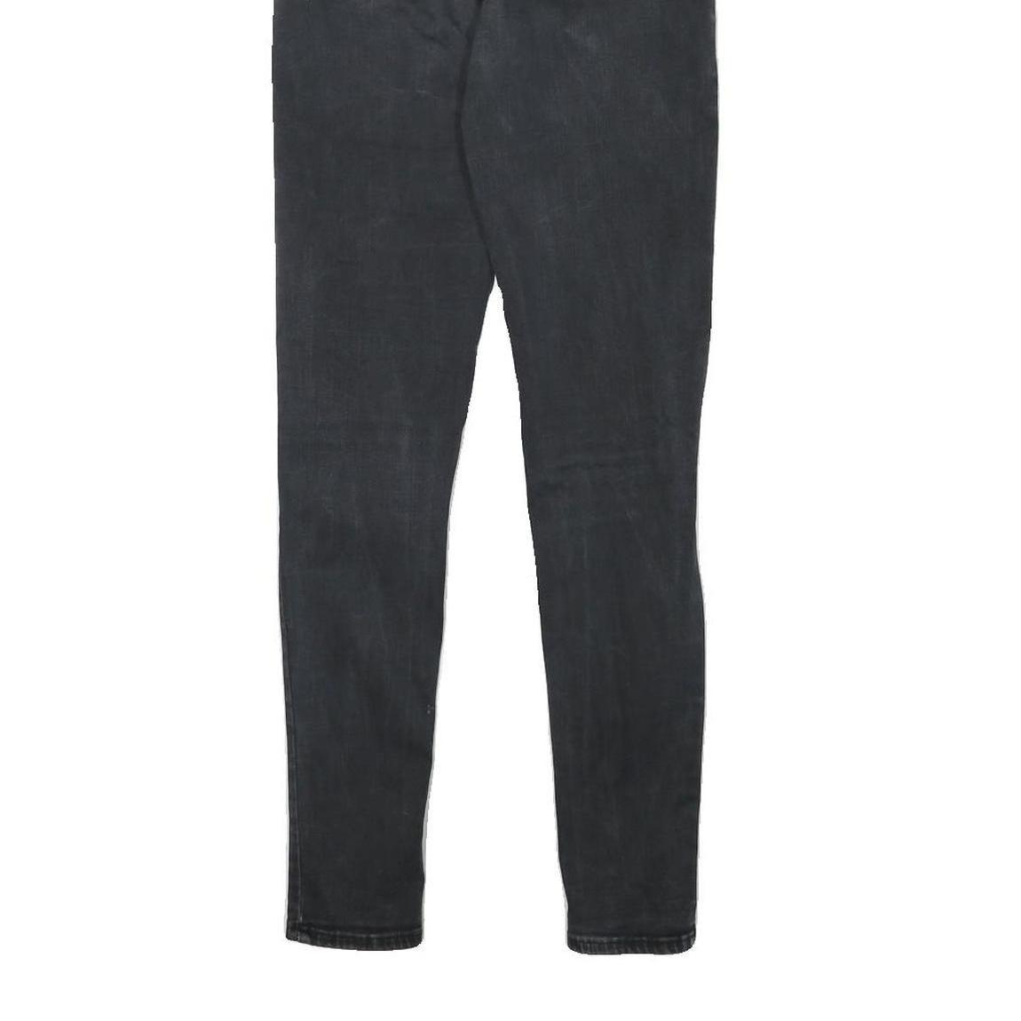 LEVI'S Womens Slim Black Denim Skinny Jeans W25 L28 Cotton Blend Zip