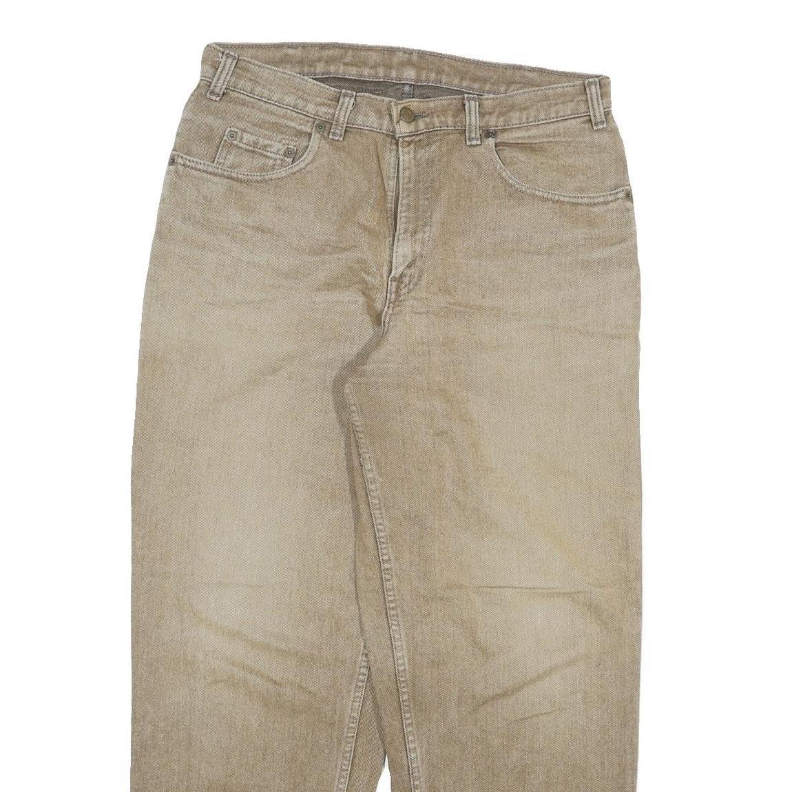 LEVI'S 533 Mens Relaxed Jeans Beige Denim W32 L29 Classic Cotton Blend Zip