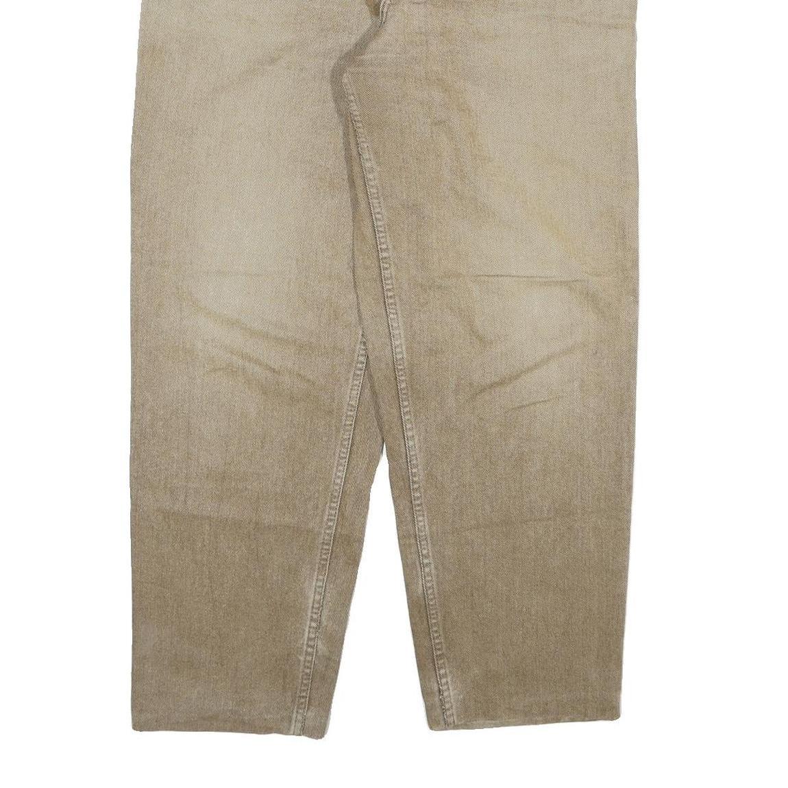 LEVI'S 533 Mens Relaxed Jeans Beige Denim W32 L29 Classic Cotton Blend Zip