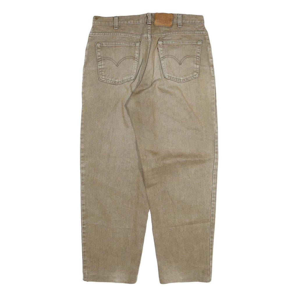 LEVI'S 533 Mens Relaxed Jeans Beige Denim W32 L29 Classic Cotton Blend Zip