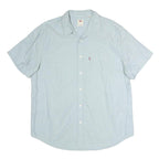LEVI'S Mens Blue Plain Shirt L Casual Cotton Button Shirt Summer