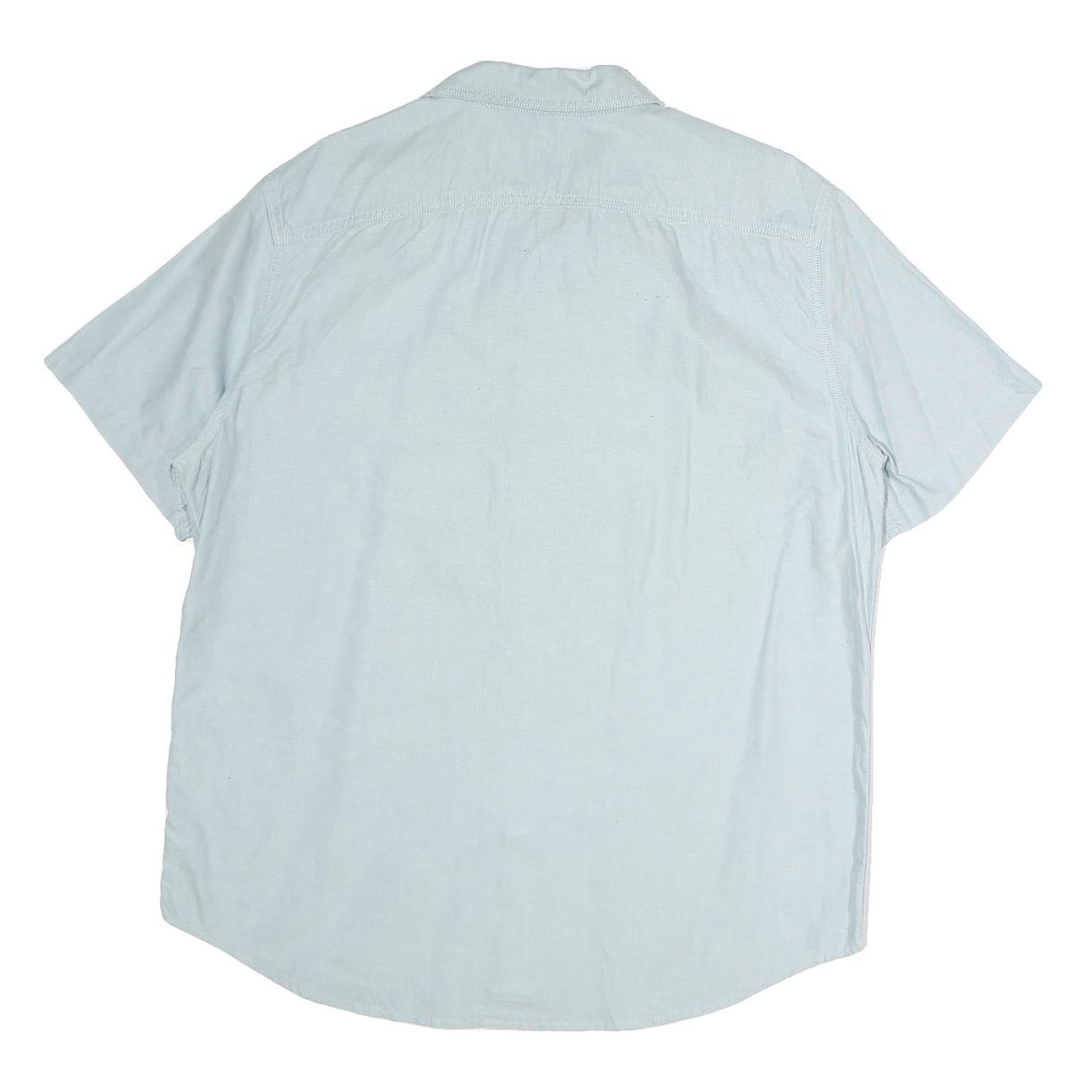 LEVI'S Mens Blue Plain Shirt L Casual Cotton Button Shirt Summer