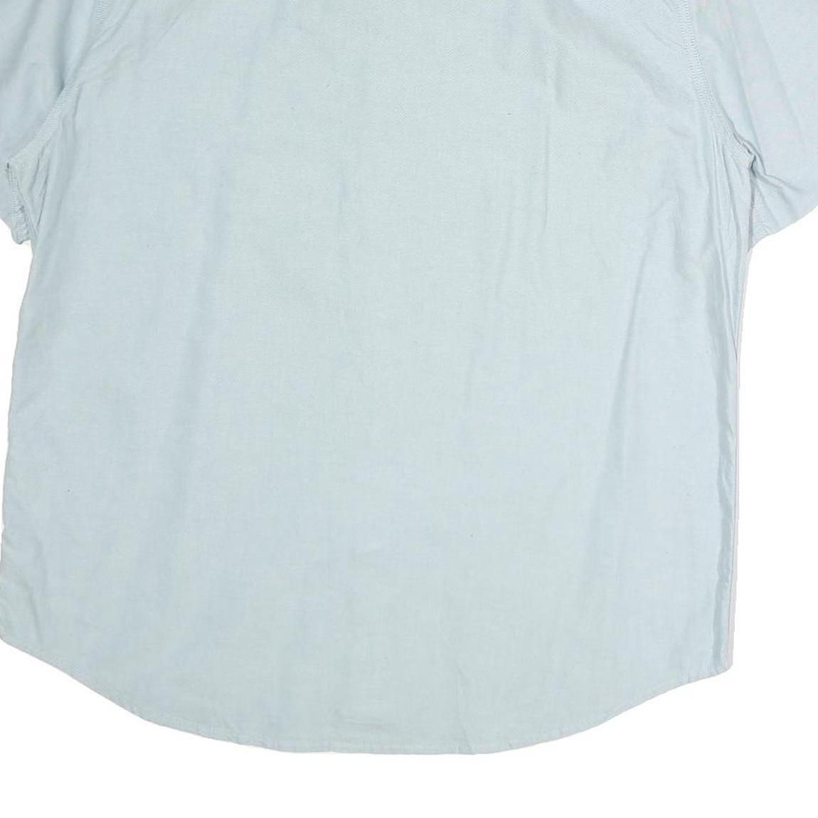 LEVI'S Mens Blue Plain Shirt L Casual Cotton Button Shirt Summer