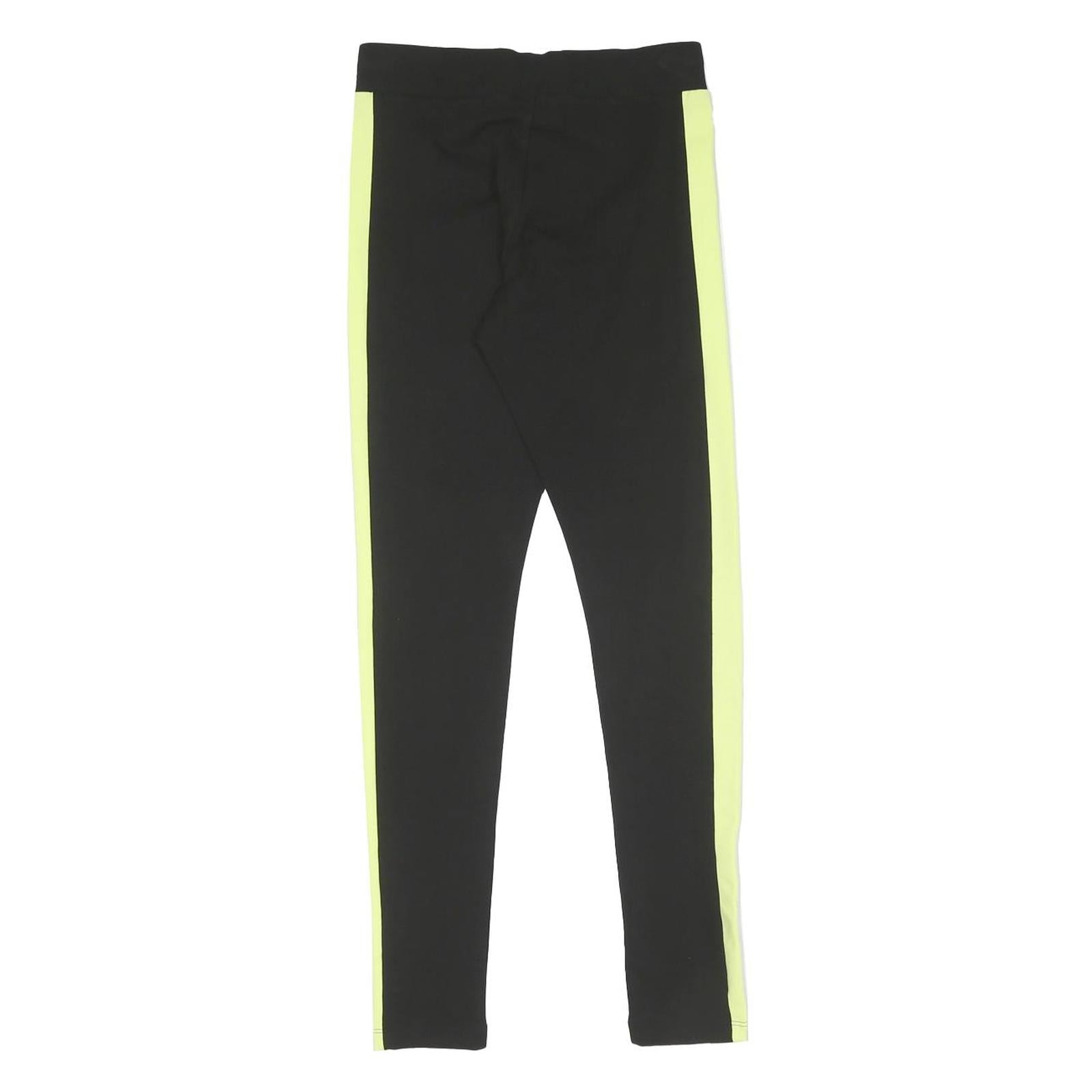 PUMA Womens Joggers Black & Yellow Slim Skinny UK 10 W24 L28 Athletic Track