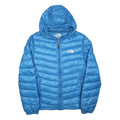 THE NORTH FACE Mens Blue Hooded Jacket 2XL Polyester Blend Zip Quilted Warm