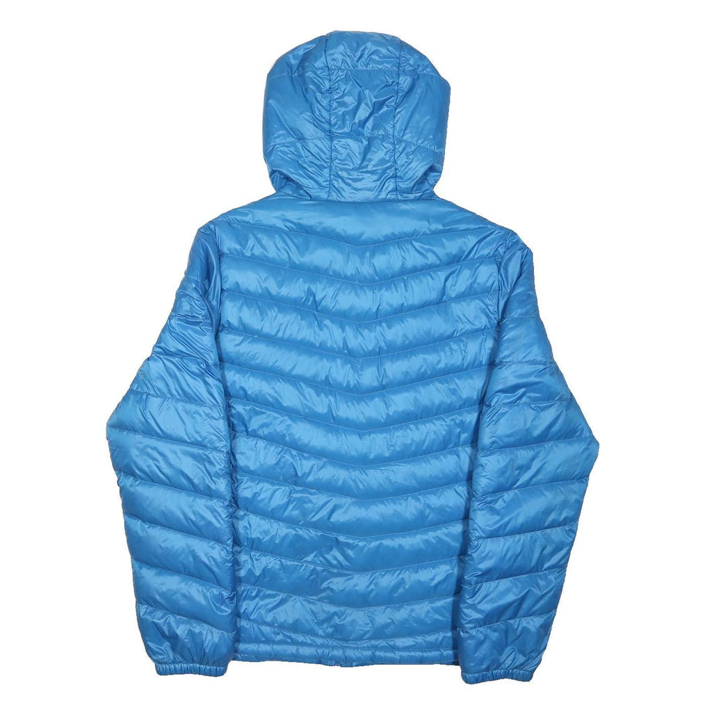 THE NORTH FACE Mens Blue Hooded Jacket 2XL Polyester Blend Zip Quilted Warm