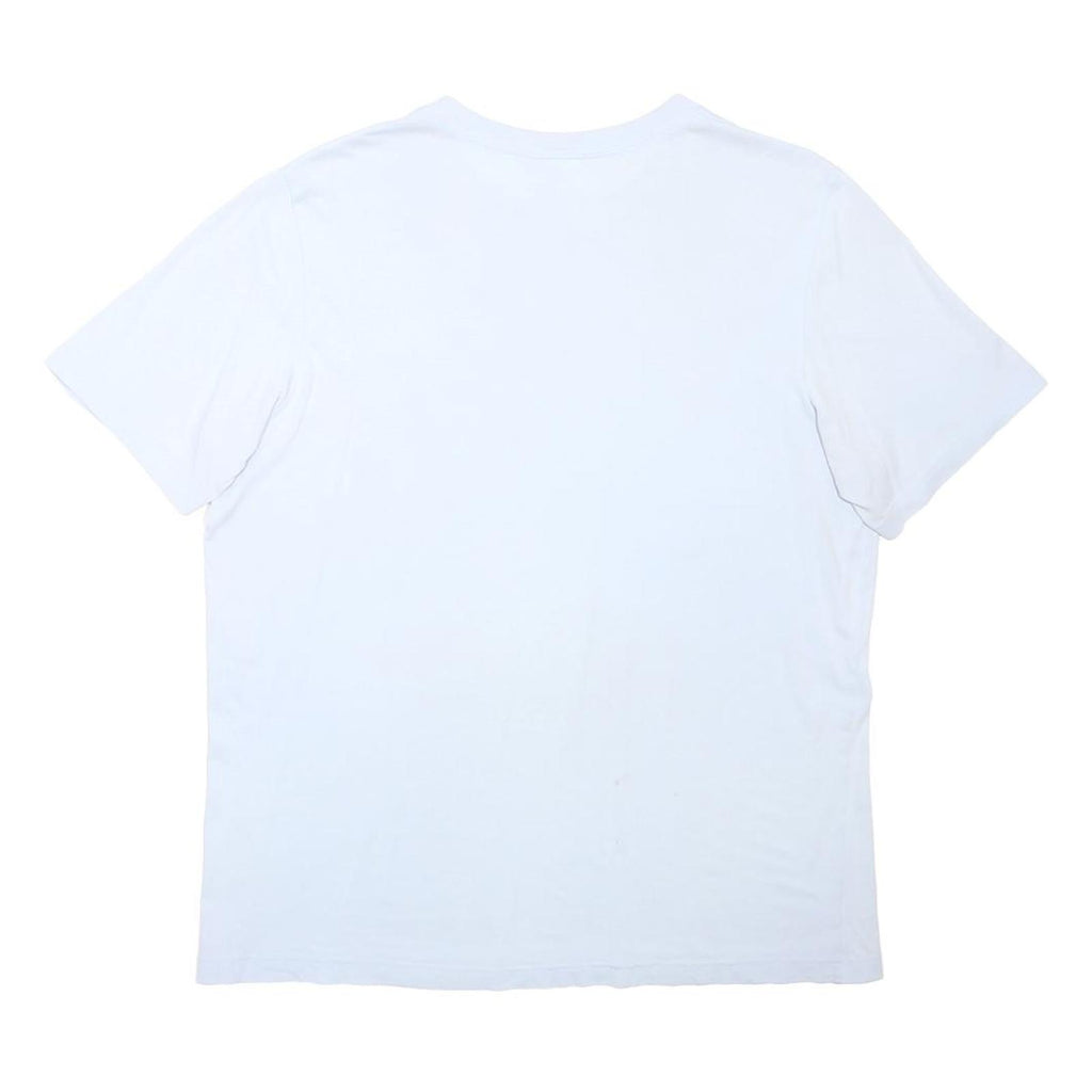 ADIDAS Mens White L T-Shirt Short Sleeve Crew Neck Cotton Blend Casual