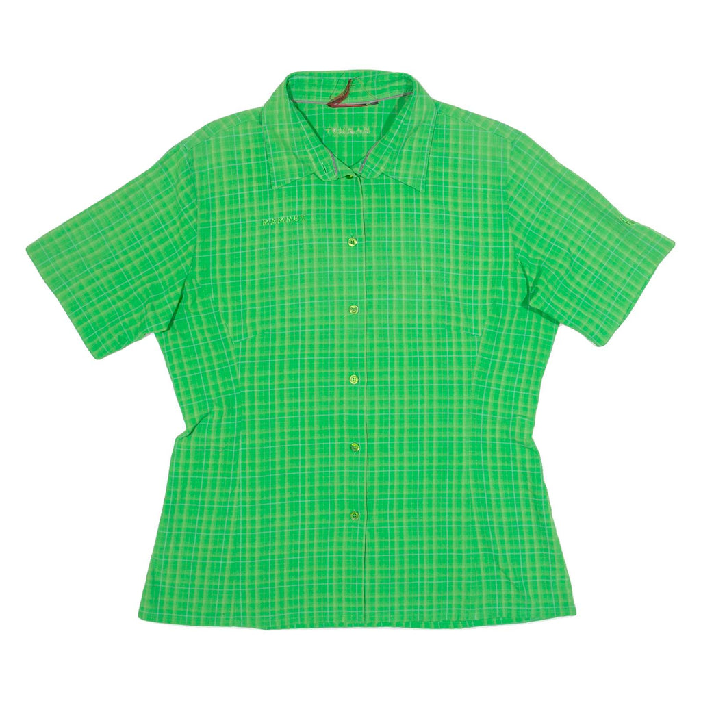 MAMMUT Womens Printed Shirt Green Collared Check L
